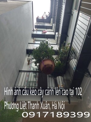 Dịch vụ cẩu kéo cây cảnh lên tầng 5 tại 102 Phương Liệt, Thanh Xuân, Hà Nội